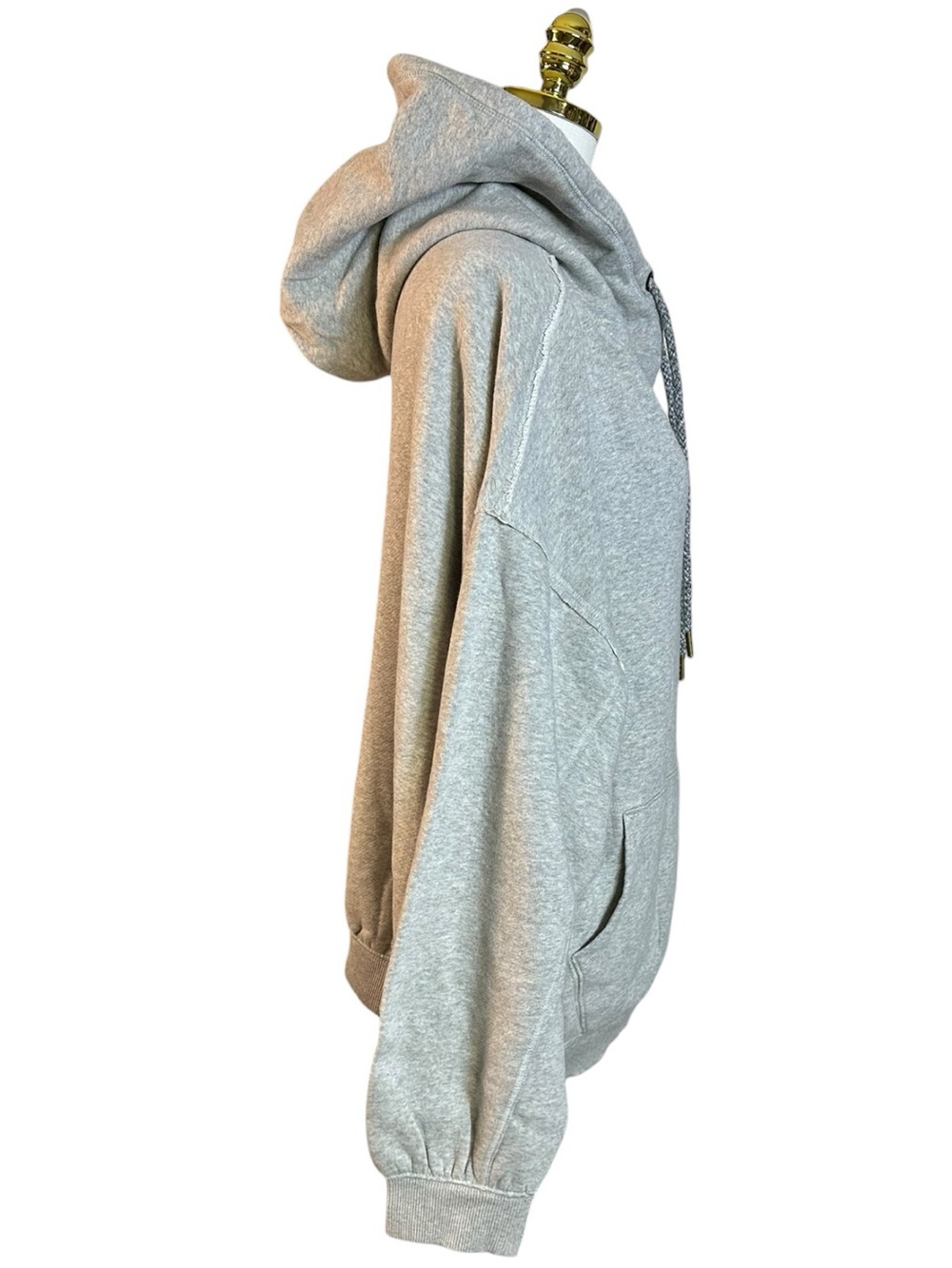 Free People Oversized Of A Feather Hoodie Sweatshirt Heather Gray Size Large NWT - Picture 5 of 13